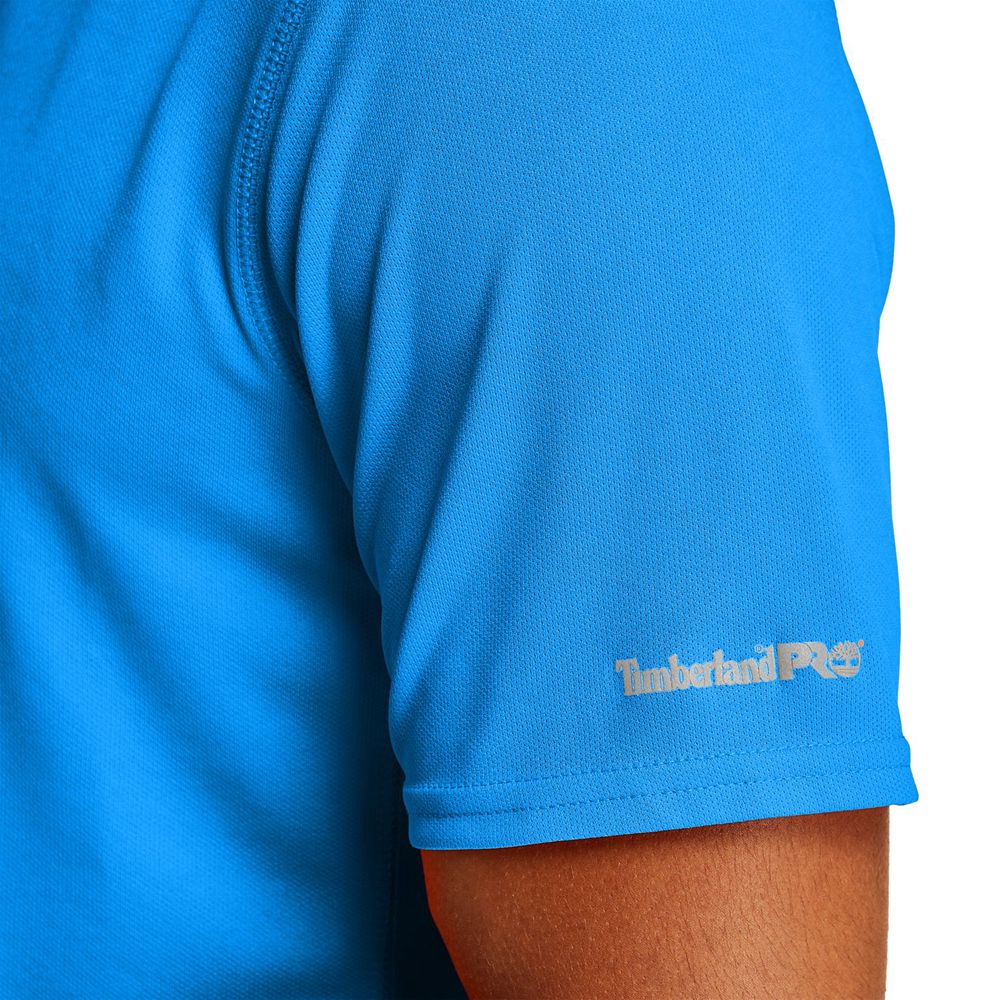 Tricouri Timberland Barbati Albastri - Pro® Wicking Good Short-Sleeve - Romania - TFBOJC362